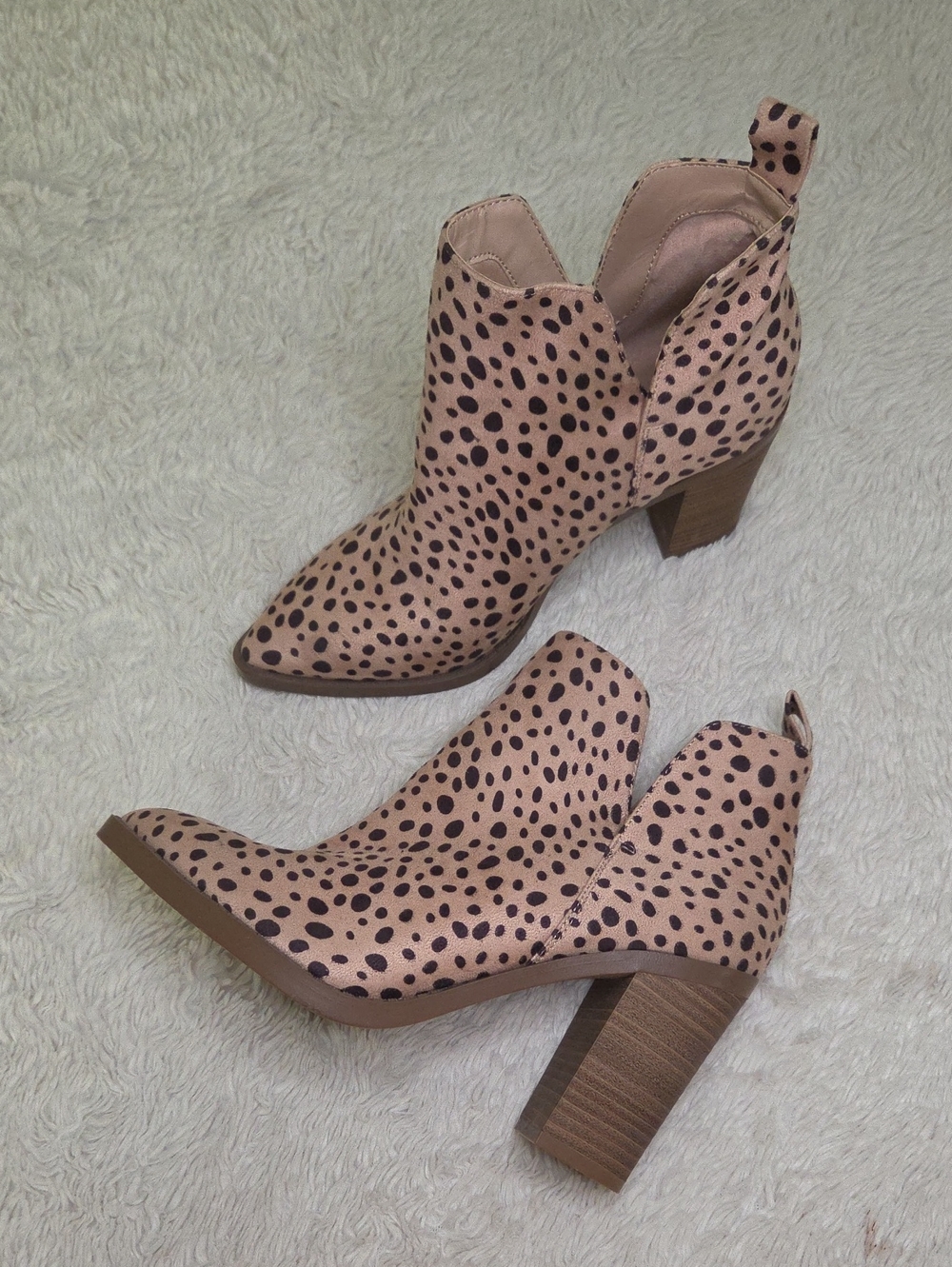 Women's Forever 21 Animal Print Heeled Booties Sz 7.5
